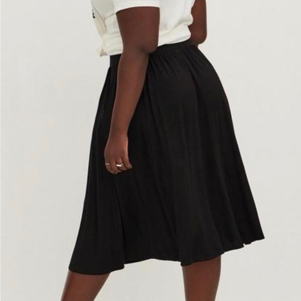 torrid Black Midi Skirt Super soft with Elastic Waist